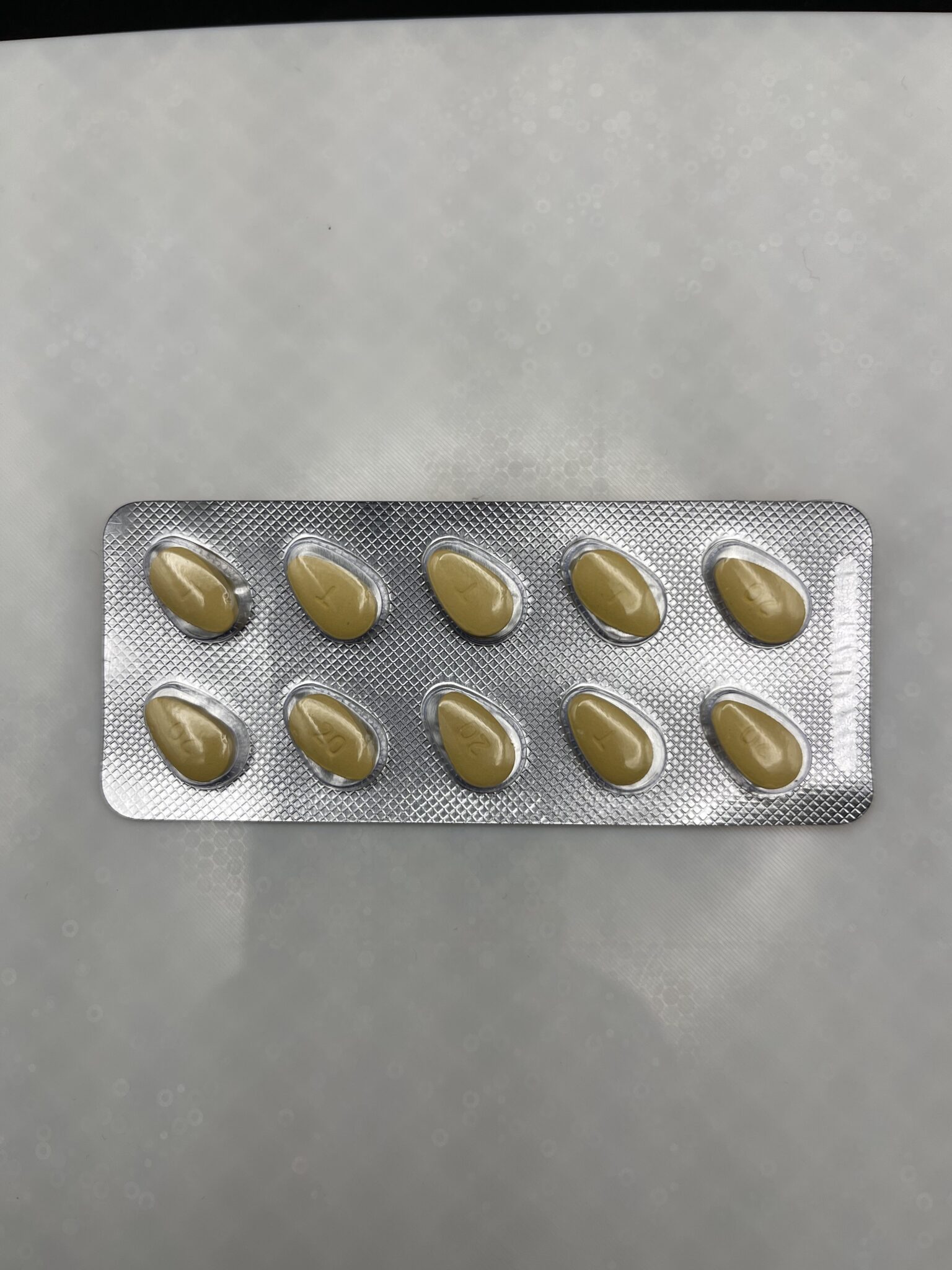 Tadalafil 10 pack blister strip